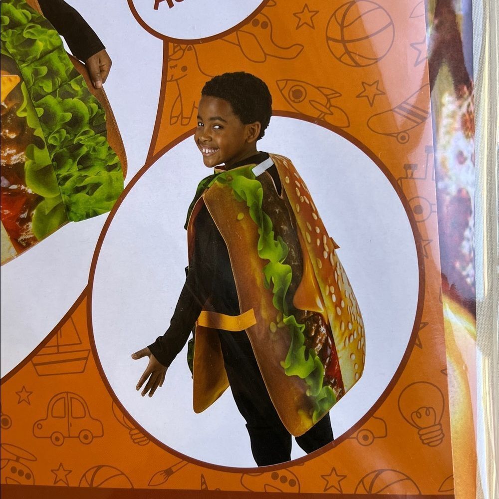 Kids Burger Costume with 3D Accents - Picture 3 of 7